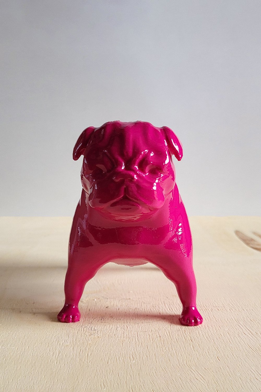 Pug Köpek Figürü | Fuşya - 8