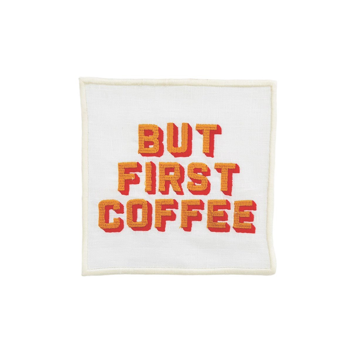 But First Coffee Desenli Kokteyl Peçete - 1 Adet Turuncu - 1