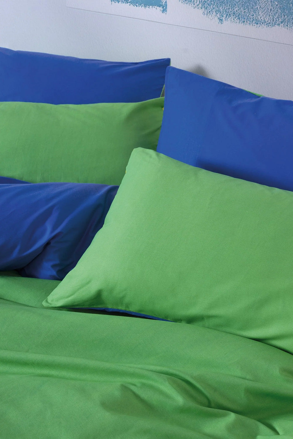 Popping Colors Tek Kişilik Lastikli Çarşaflı Nevresim Takımı Sage Yeşil Mavi - 3