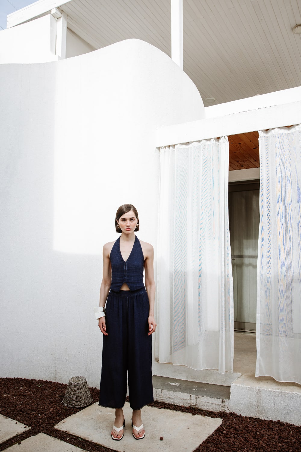 Keten Navy Pantolon - 5
