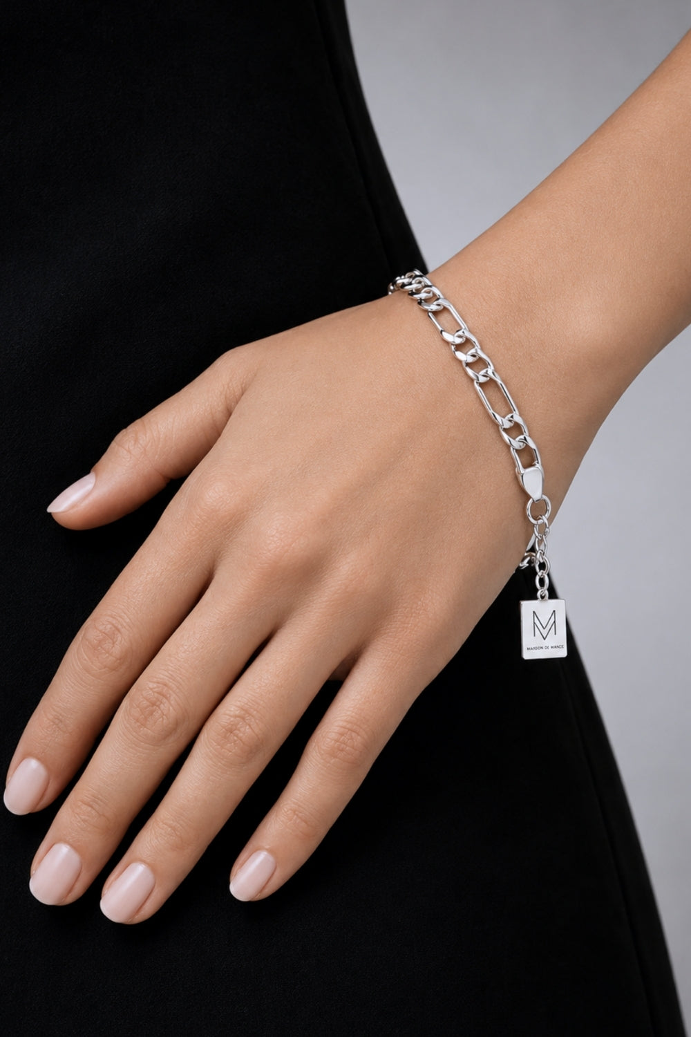 Amalfi Silver İtalyan Zincir Gümüş Bilezik - 1