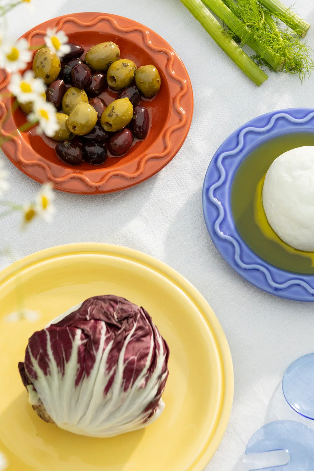 Mochi Küçük Terakota 2'li Porselen Tabak Seti - 1