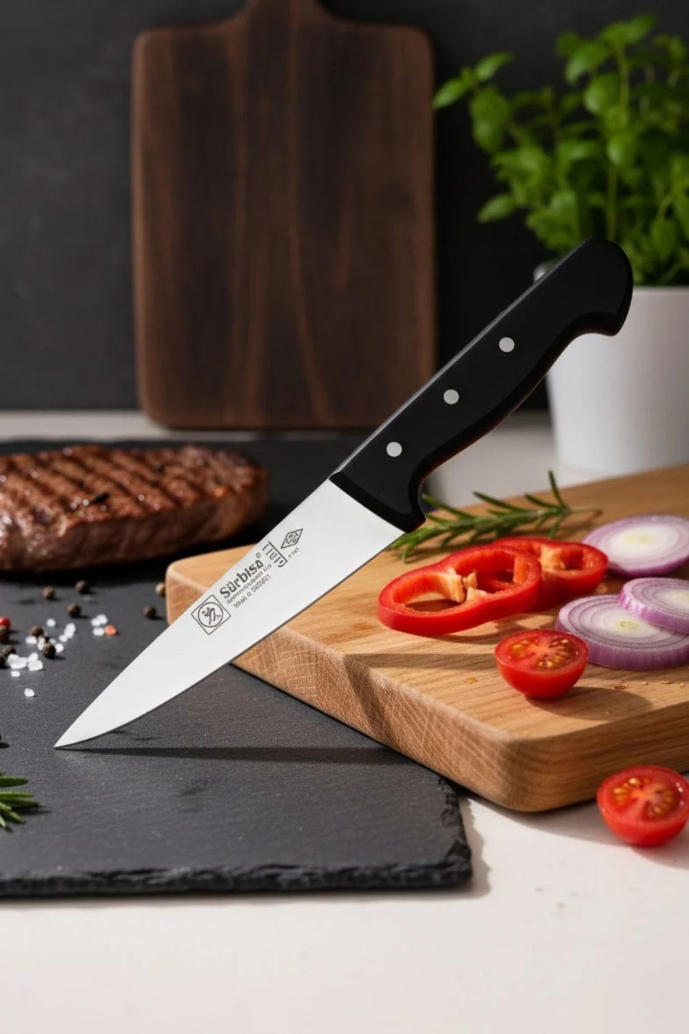 Sürmene Et Ve Kasap Bıçağı 27 Cm Et Kesim Kemik Sıyırma Doğrama Mutfak Ekmek Sebze Sürbisa 61011 - 1