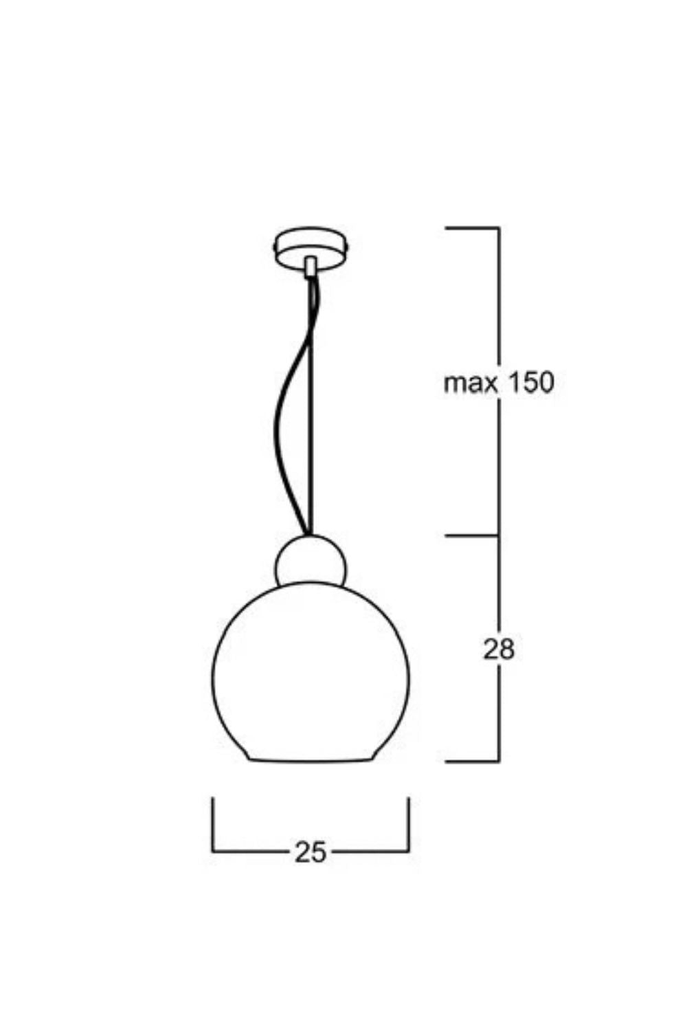 Globe Sarkıt Mat Pirinç Füme - 25 Cm - 2