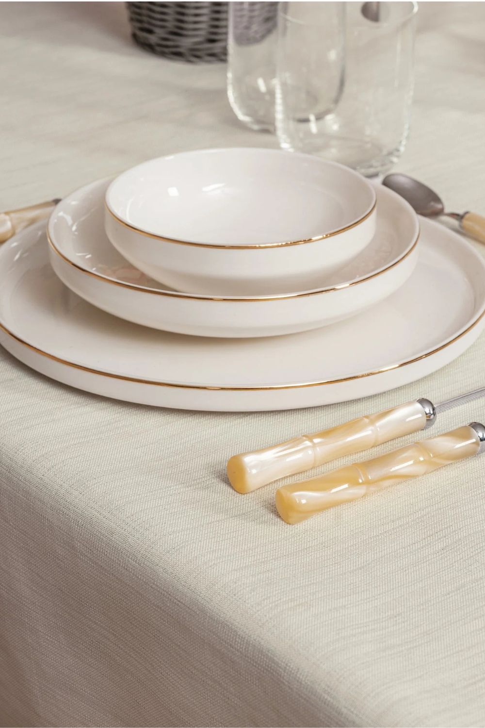 Plain Masa Örtüsü Krem 155x160 - 3