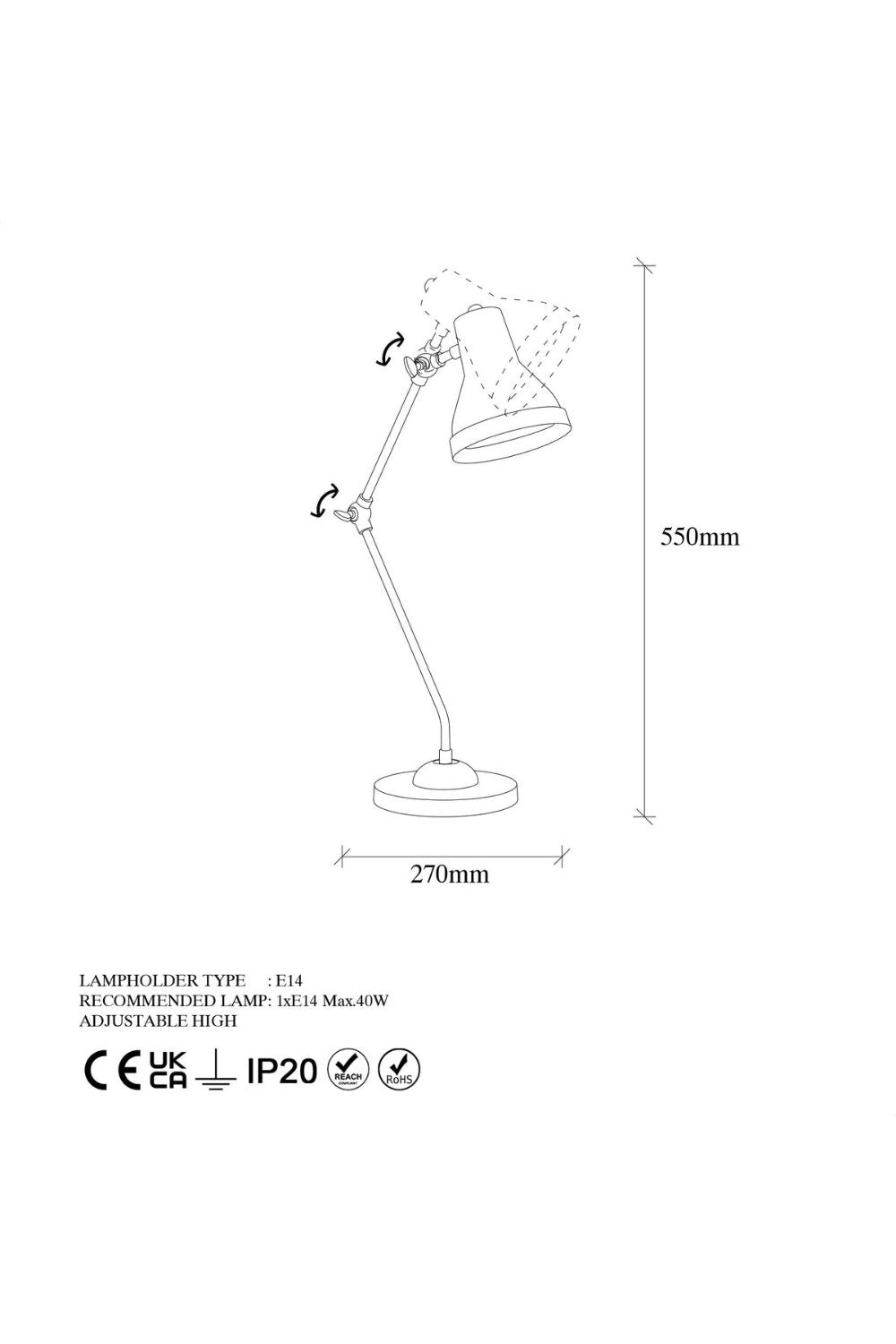 Oberon 11505 Sıvama Masa Lambası Aydınlatma - 4