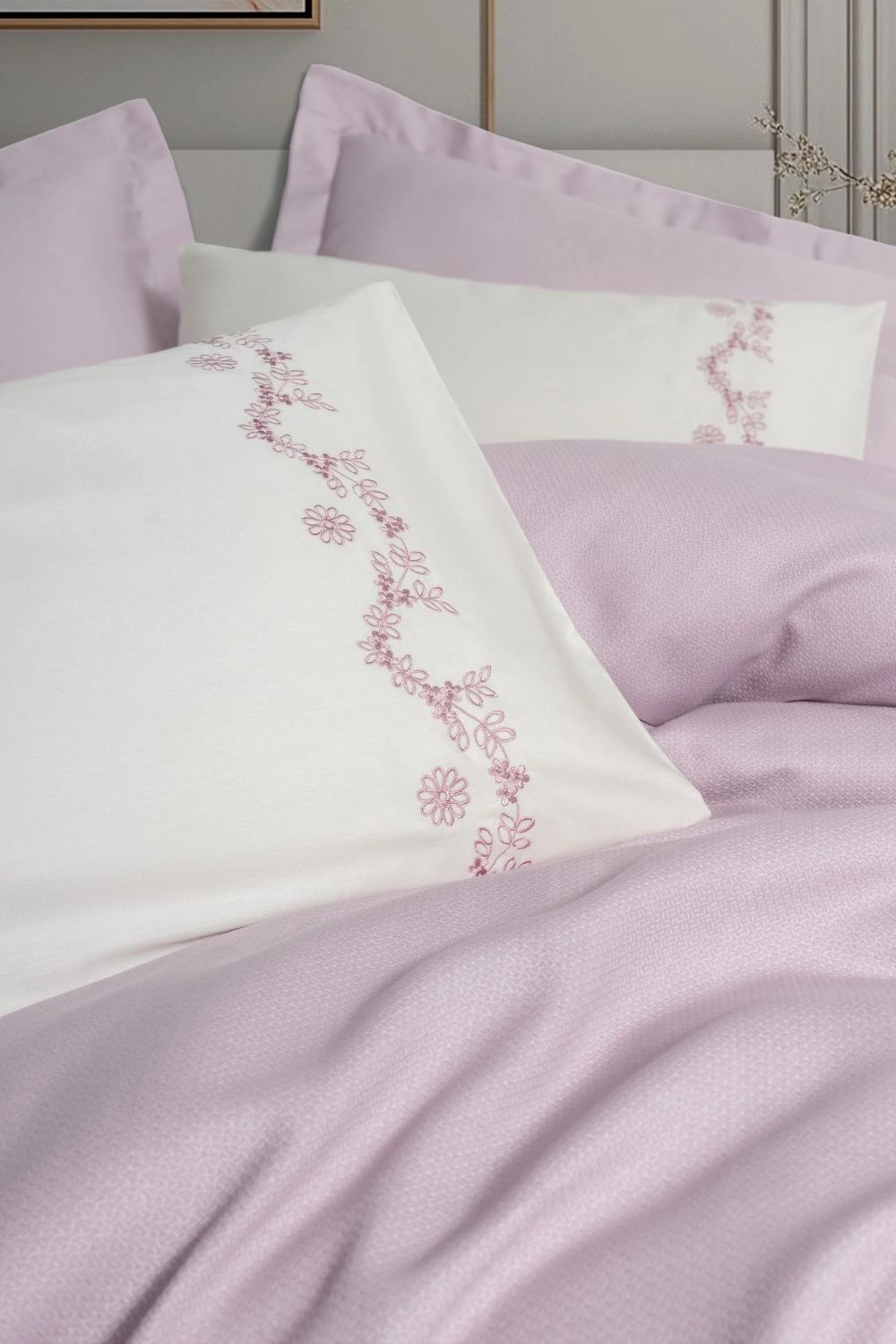 Serenity Bambu Çift Kişilik Pike Takımı Vaila Lila - 1
