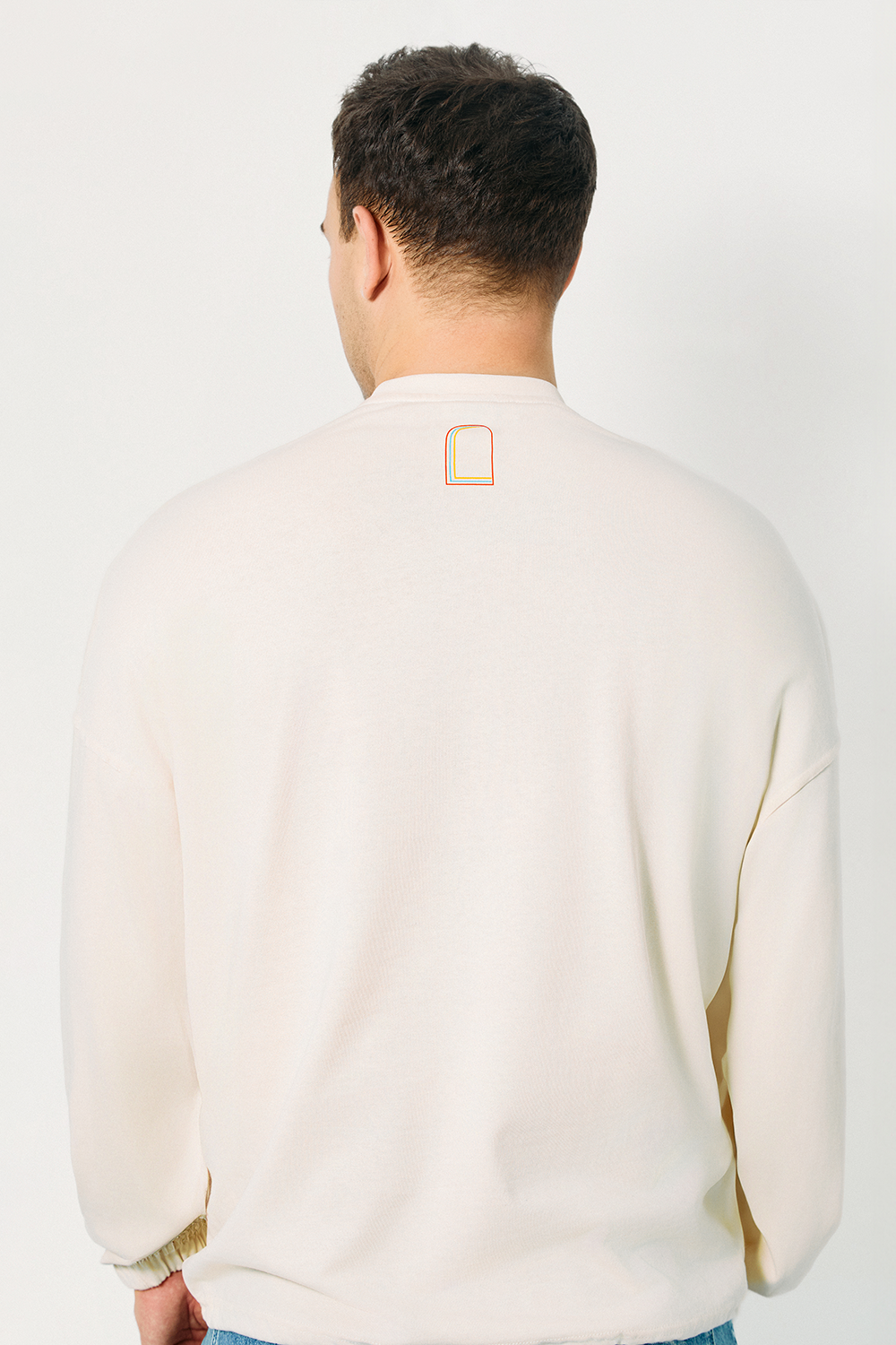 Love Is Divine | Oversize Unisex Sweatshirt - Krem - 4