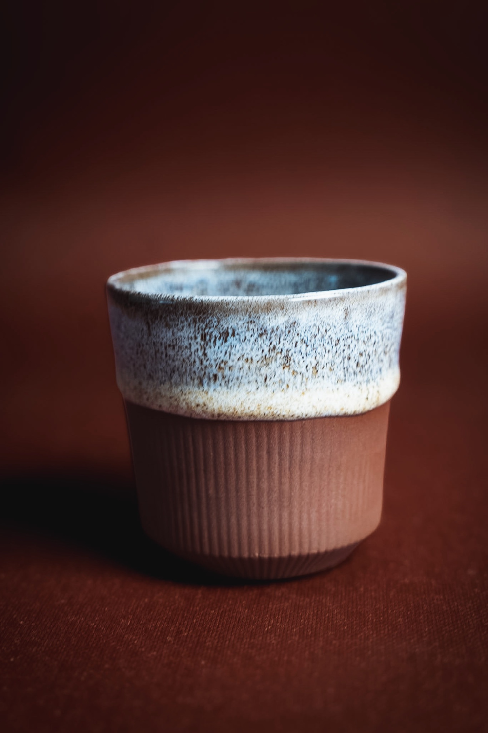 Flint Stoneware Bardak Terrecotta & Kahve Beyaz - 0