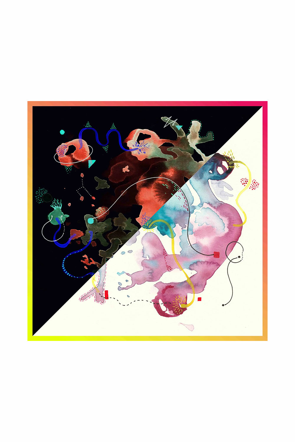 A Day Under The Sea İpek Saten Eşarp ⎮ 90x90 Cm - 1