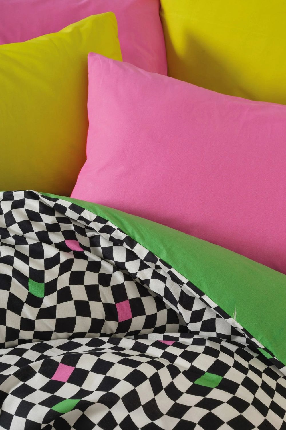 Popping Colors Tek Kişilik Lastikli Çarşaflı Nevresim Takımı Dazzle Yeşil - 1