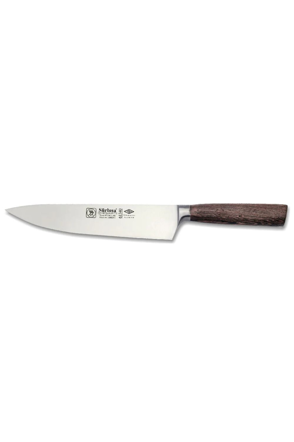 Sürmene 61340 Sıcak Dövme Şef Bıçağı Zeytin Saplı Ahşap 22,5 Cm - 0