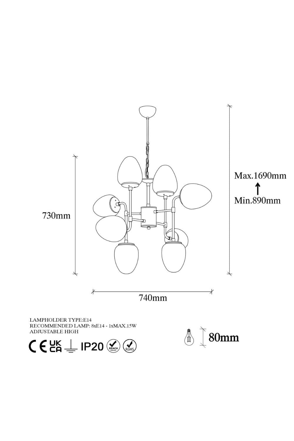 Thundera 10700 Cam Avize Aydınlatma - 6