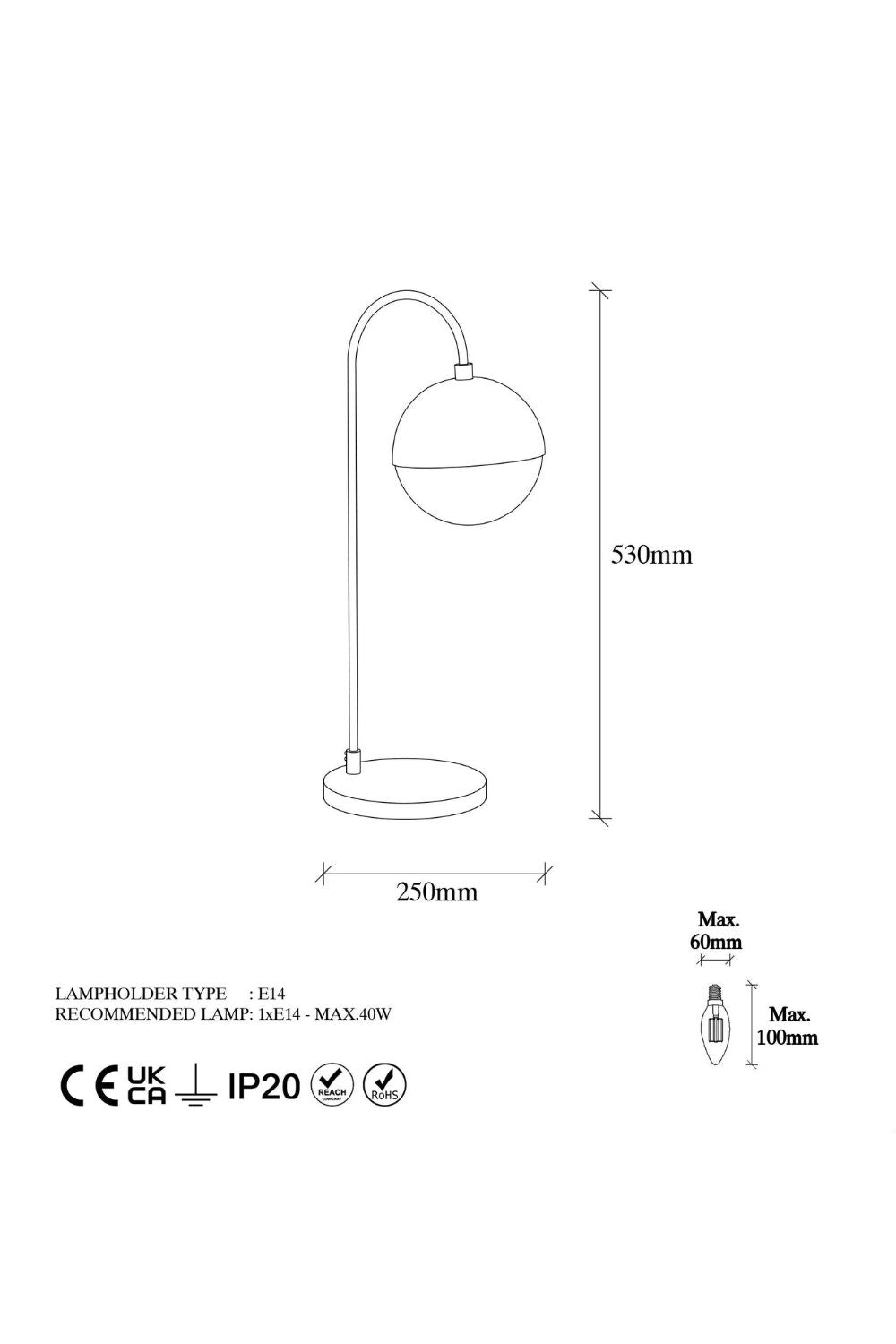 Callisto 12202 Cam Masa Lambası Aydınlatma - 7