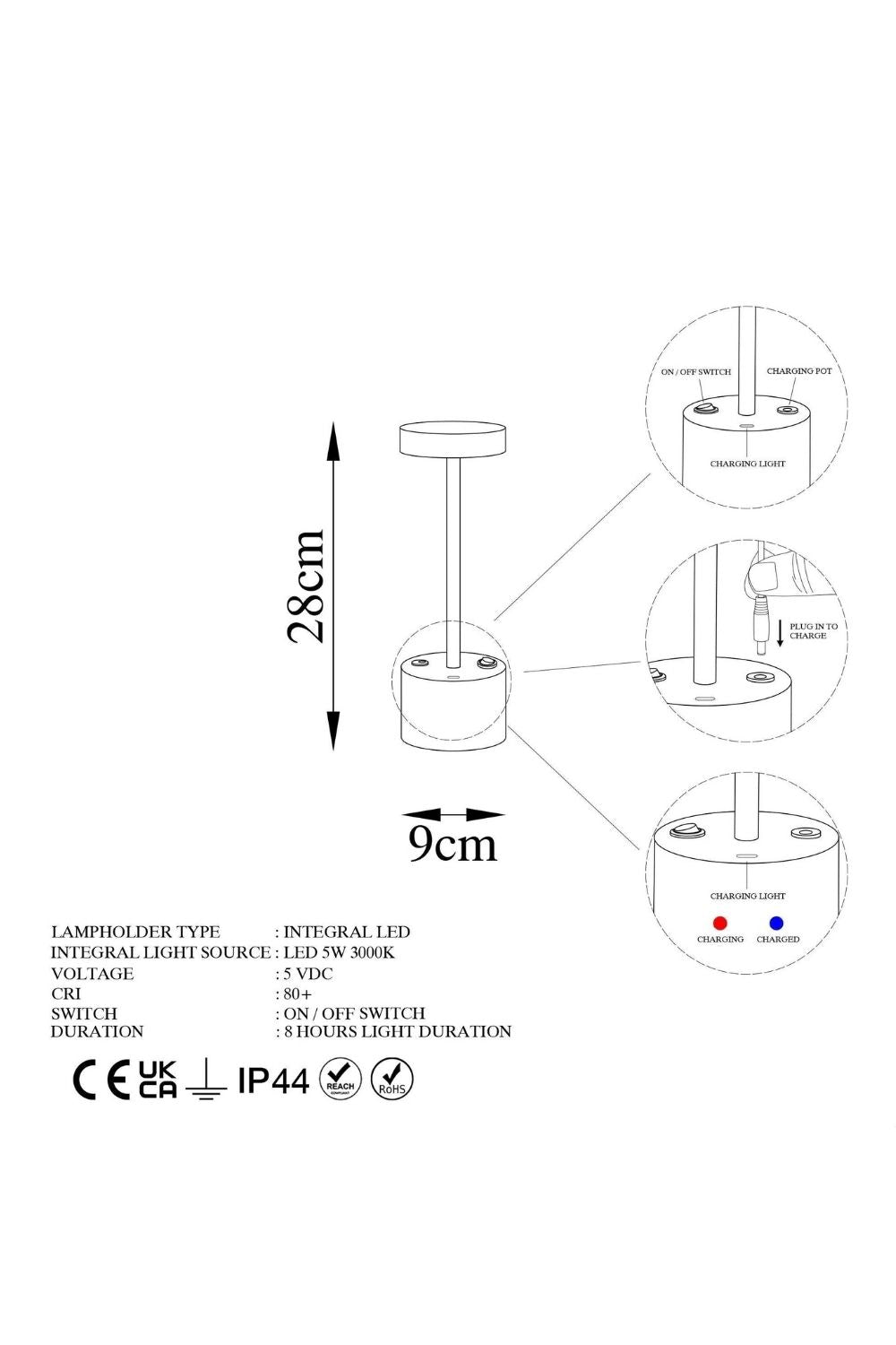 Glacier 13393 Led Masa Lambası Aydınlatma - 8