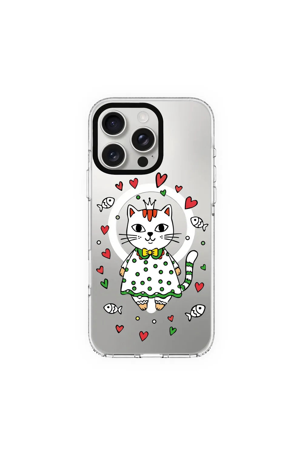 Princess Cat-Clear Kılıf Magsafe Özellikli - Iphone 16 Pro Max - 0