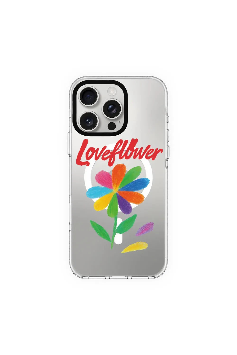 Love Flower-Clear Kılıf Magsafe Özellikli - Iphone 16 Pro Max - 0