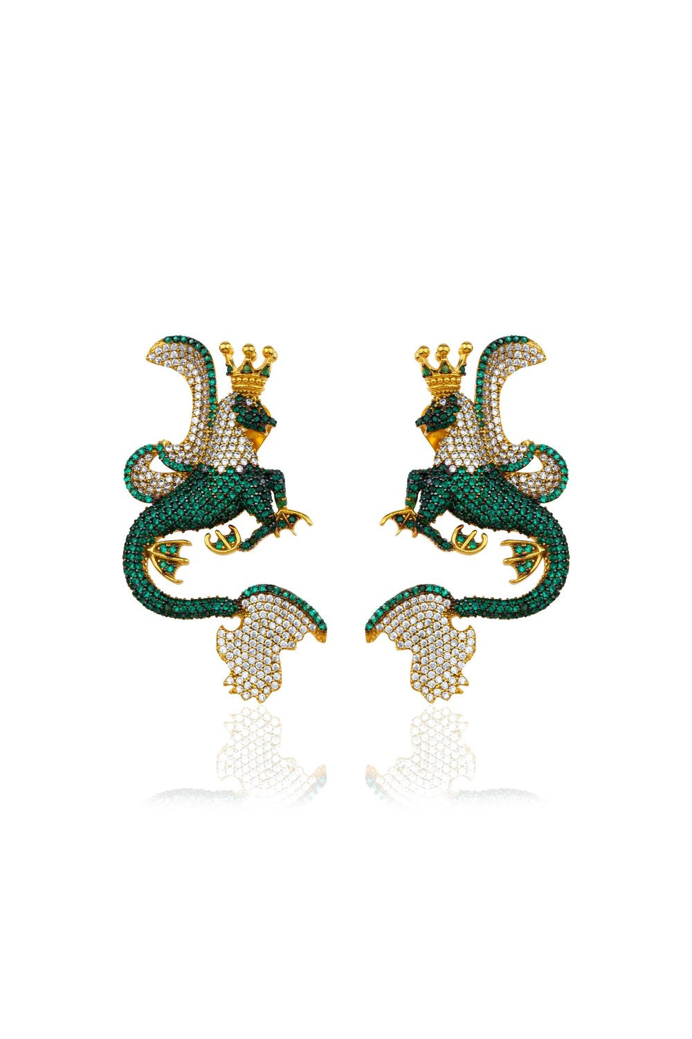 Secret Of Stamboul Forest Yeşil Efsanevi Dragon Küpe - 0