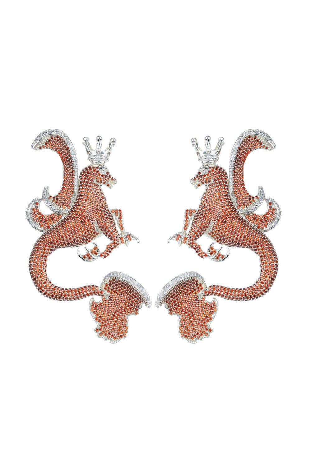 Secret Of The Universe Garnet Kristal Mitolojik Dragon Küpe - 0