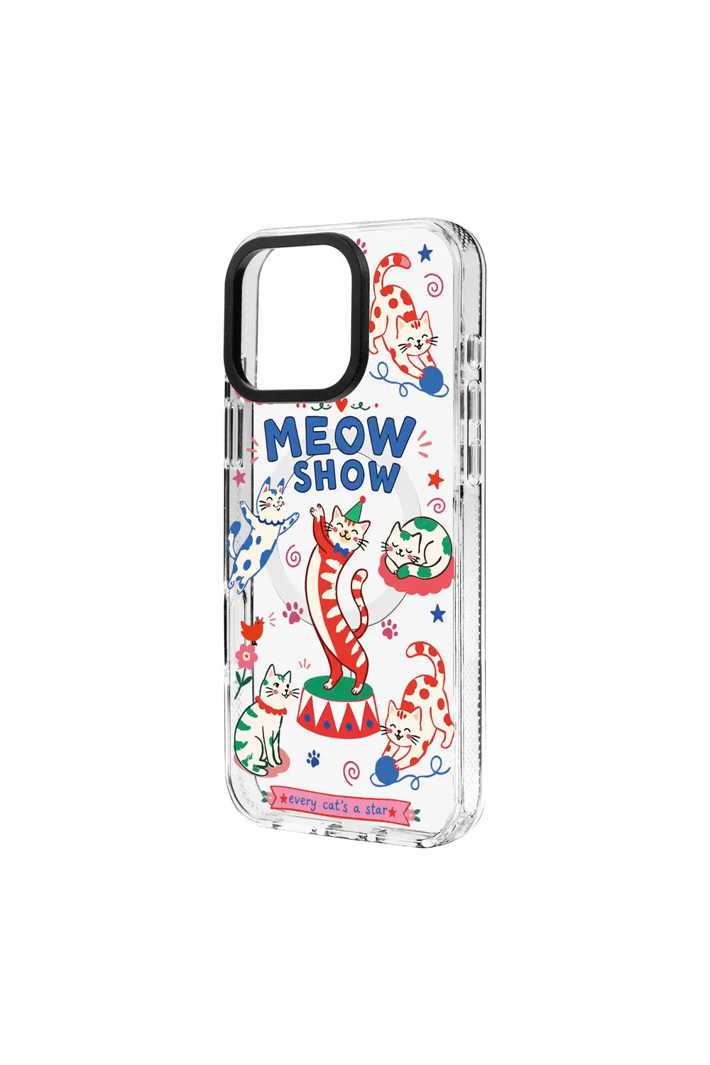 Meow Show Clear Kılıf Magsafe Özellikli - Iphone 16e - 1