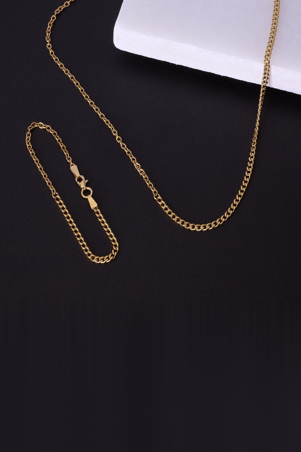 Kablo Ve Gurmet Zincir Kolye, Gold - 3