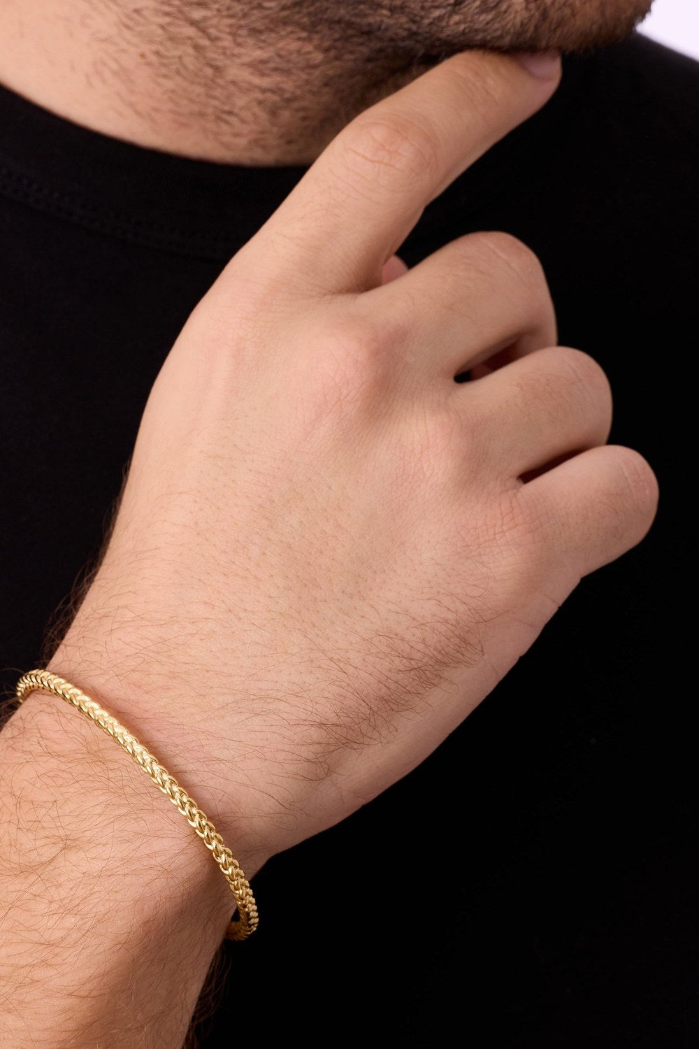 Hasır Örgü Bileklik, Gold - 2
