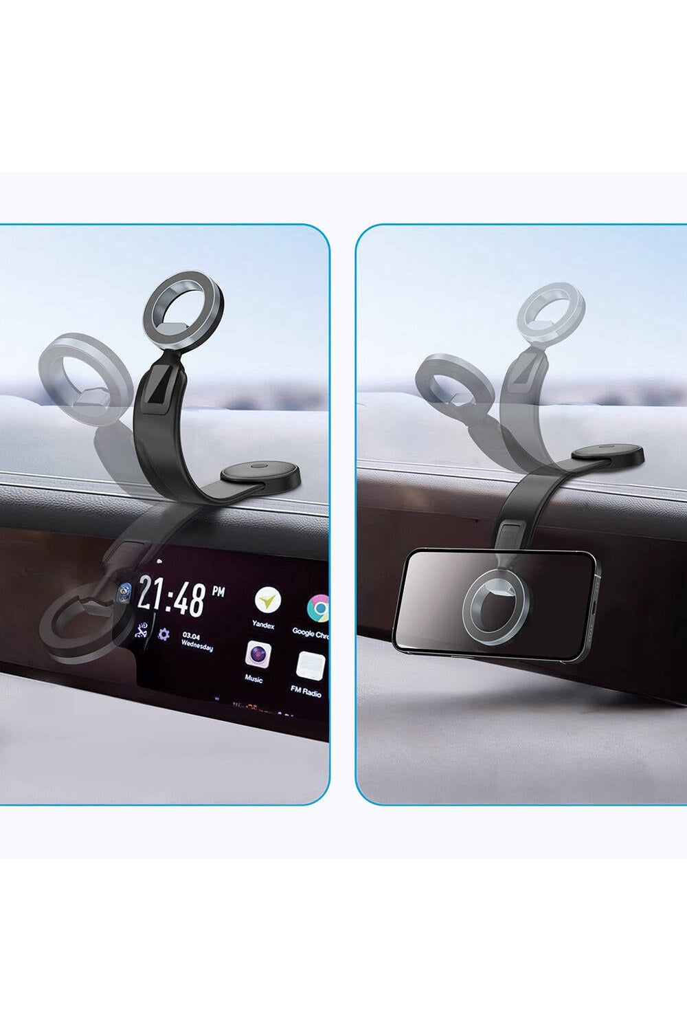 Mago Serisi Magsafe Uyumlu Bükülebilir Araç Telefon Tutucu - 4