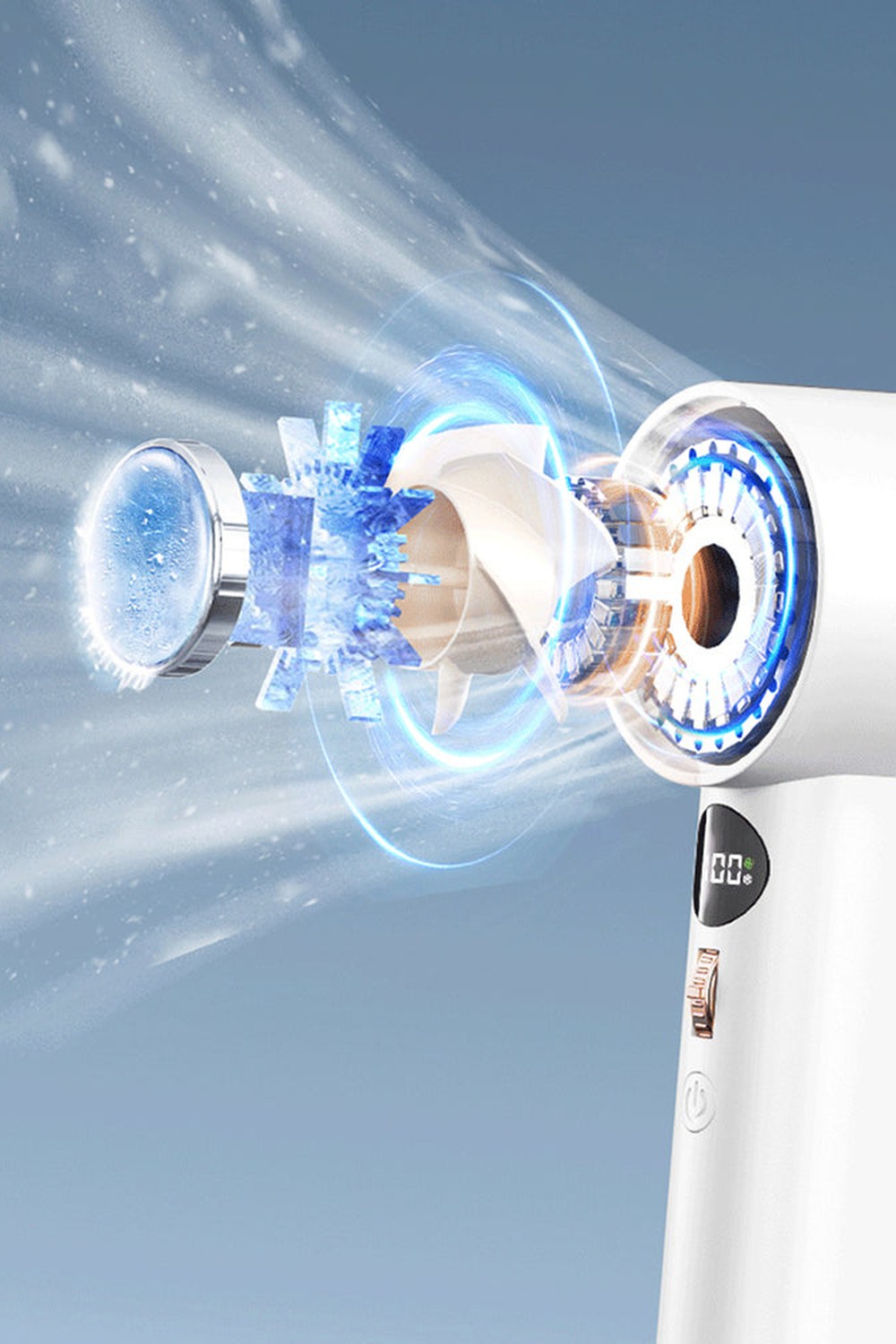 Wi-Fs016 Dijital Led Göstergeli Soğutucu El Fanı - 7