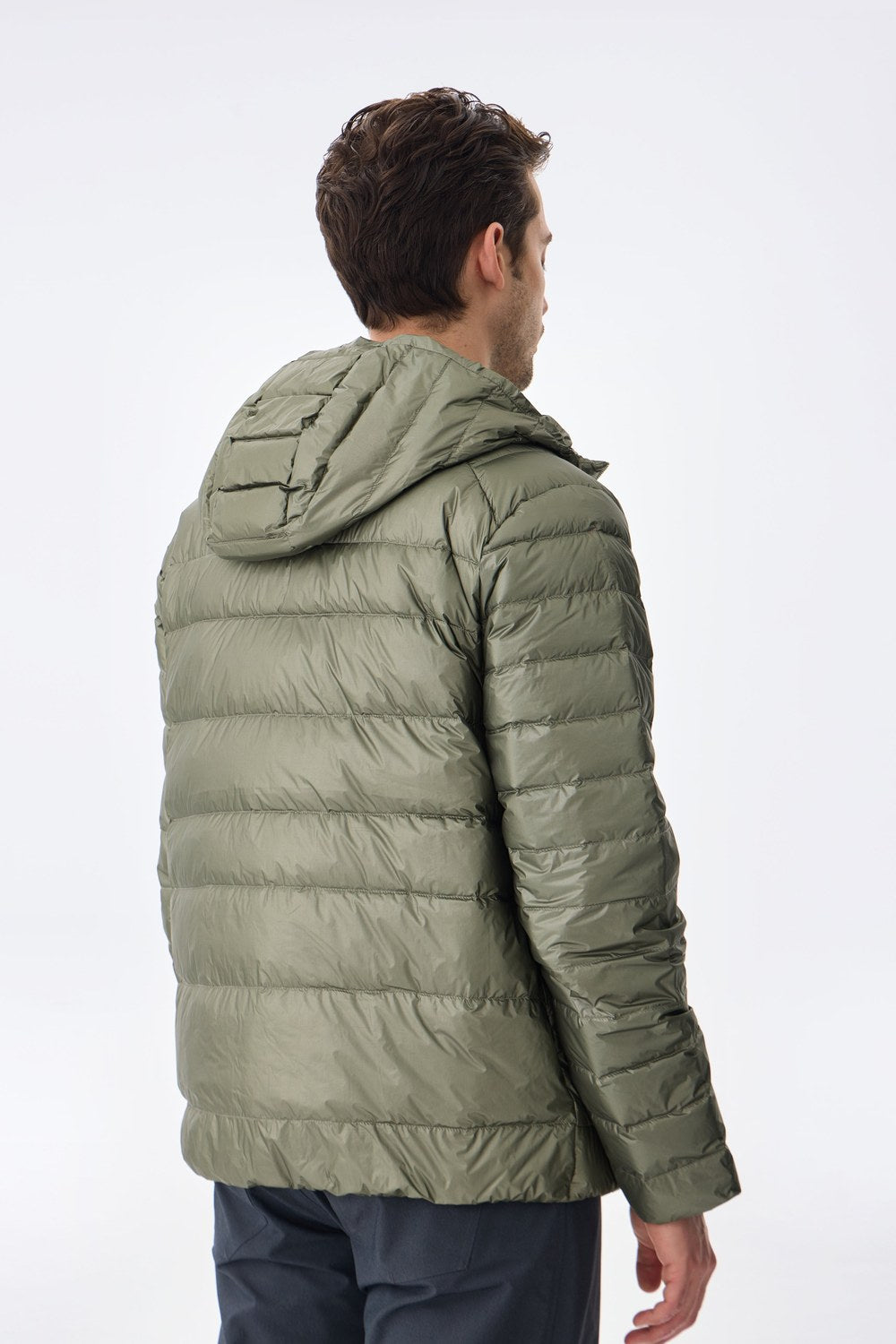 Hooded Bold Down Ceket - 8