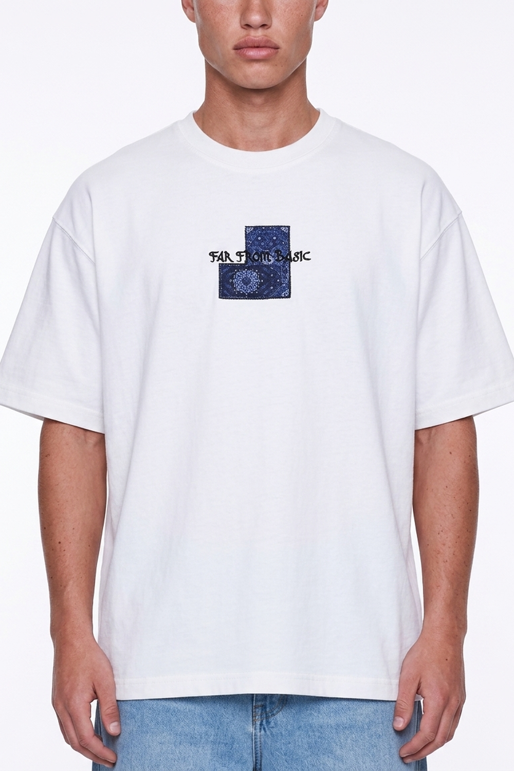Erkek Ffb Patch Oversize T-Shirt Ekru - 3