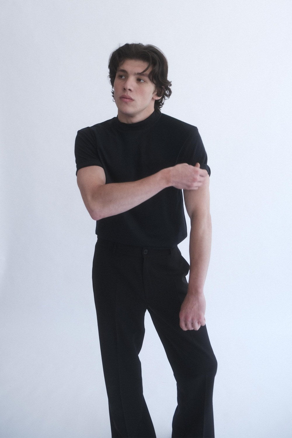 Alvin Siyah Basic T-Shirt - 1