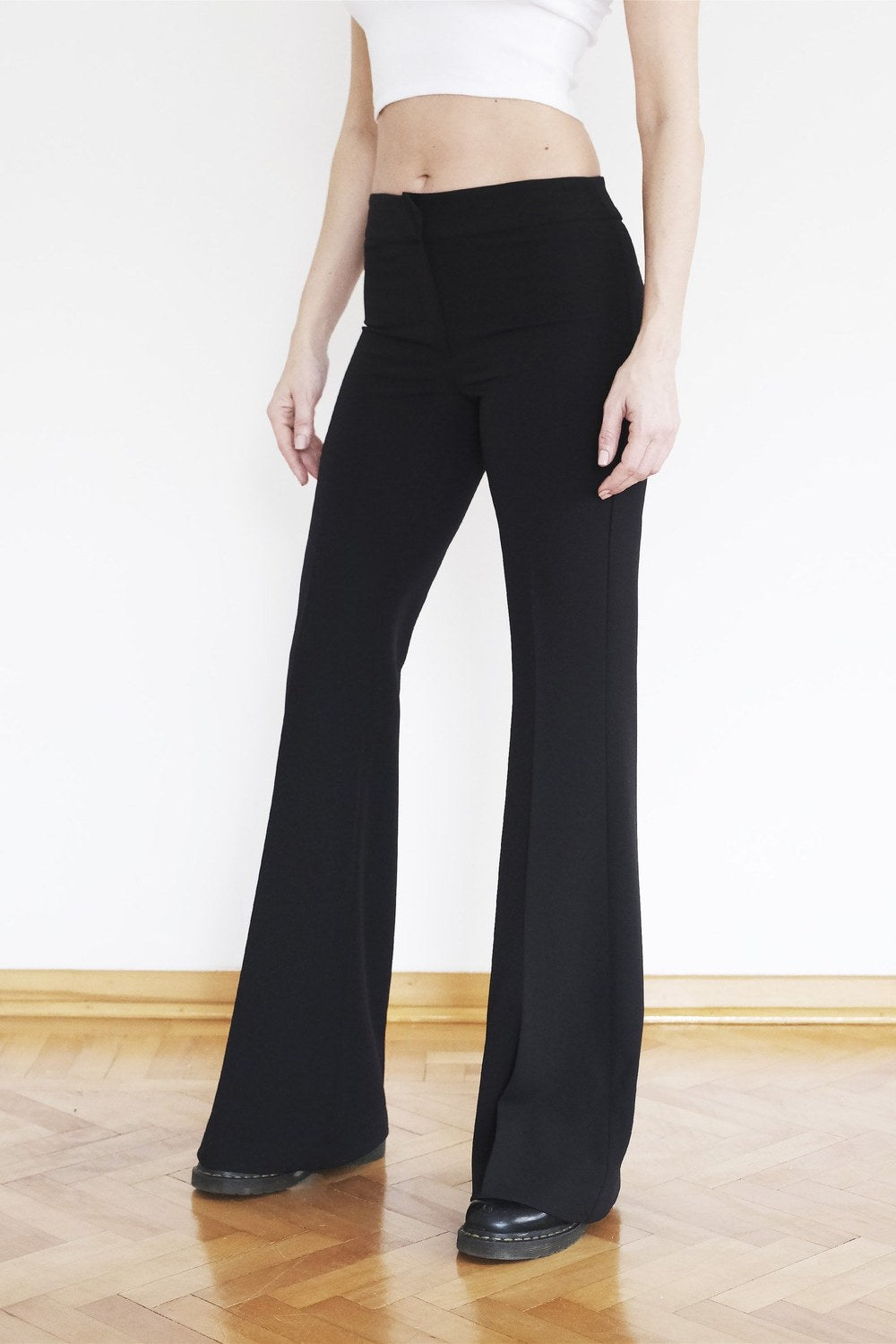 Selena İspanyol Paça Siyah Pantolon - 9