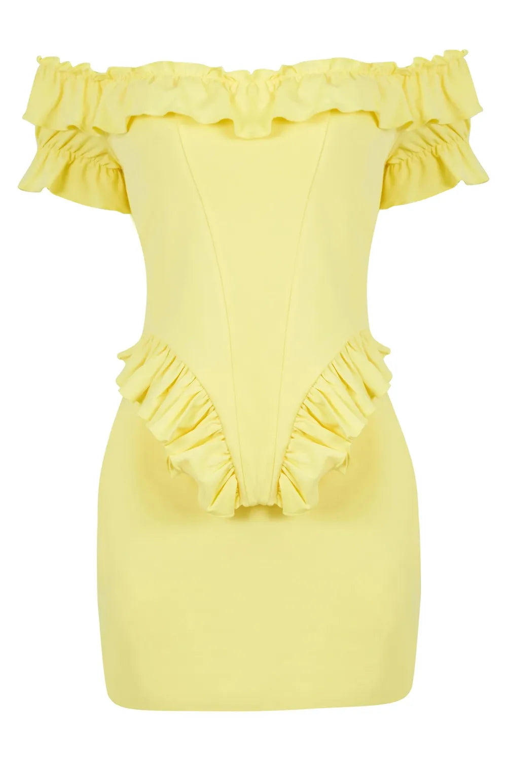 Duchess Fırfırlı Mini Elbise - 0