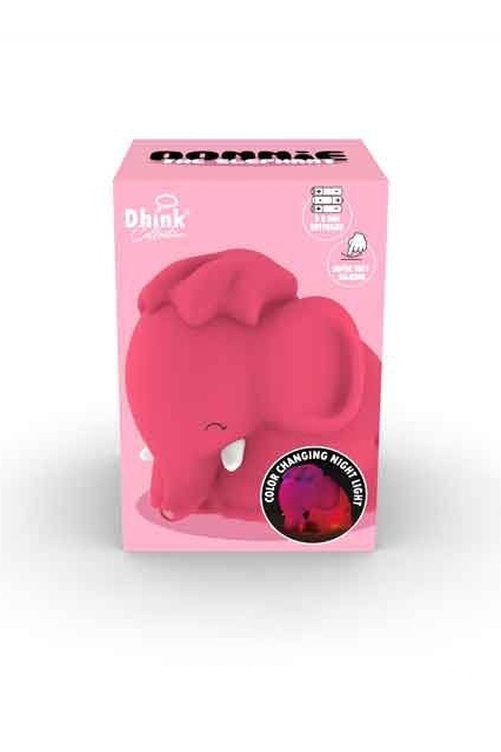 Silikon Gece Lambası Fil Donnie Pembe - 6