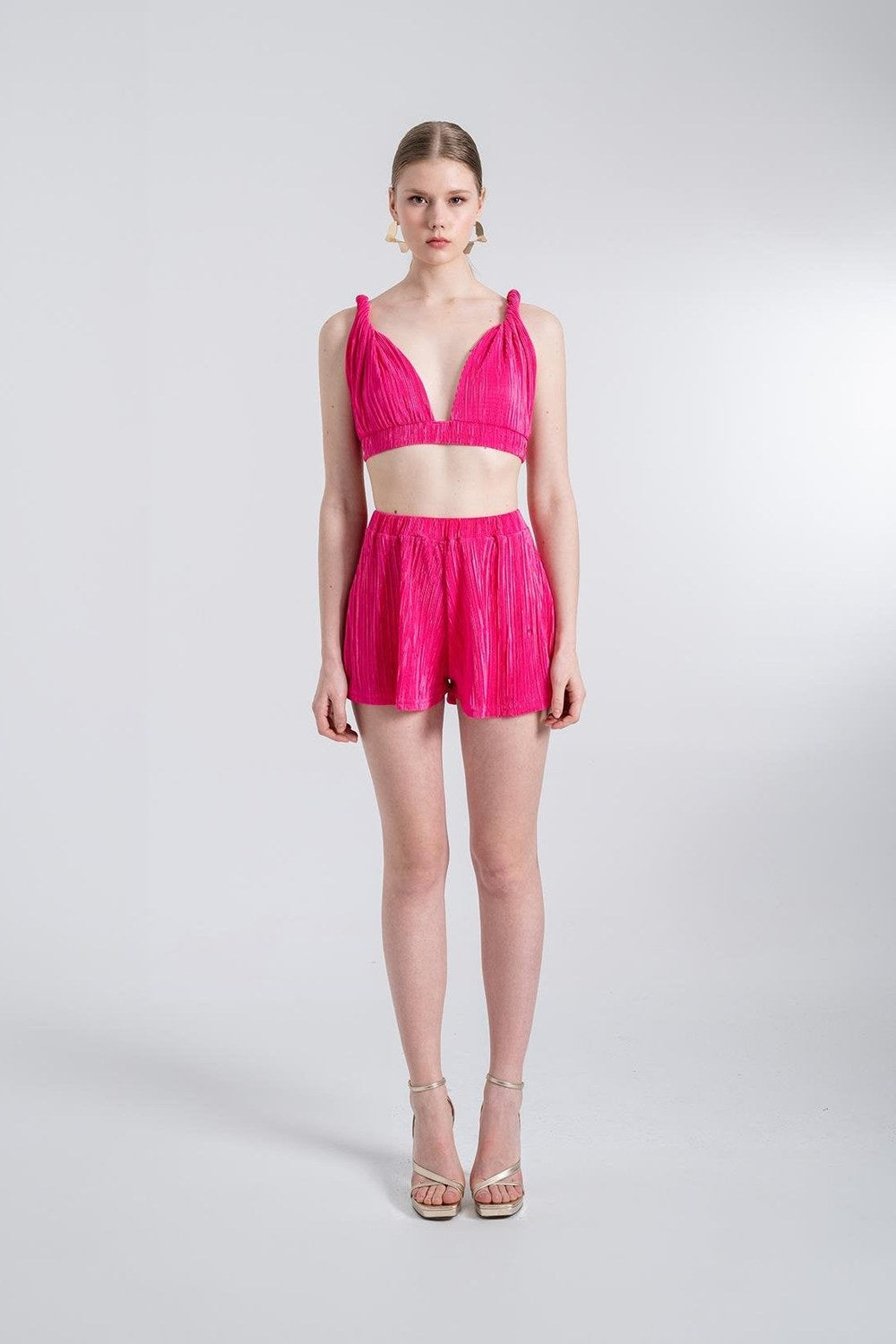 Beli Lastikli Bağlamalı Comfy Büstiyer Pembe - 2