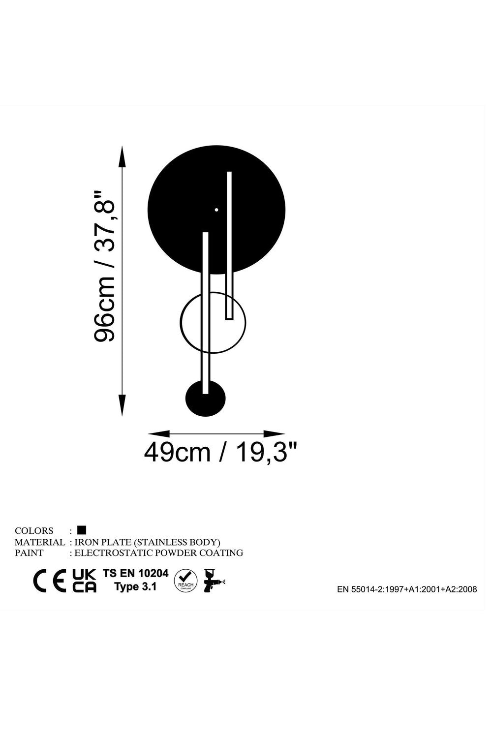 Watch-048 Dekoratif Metal Duvar Saati - 5