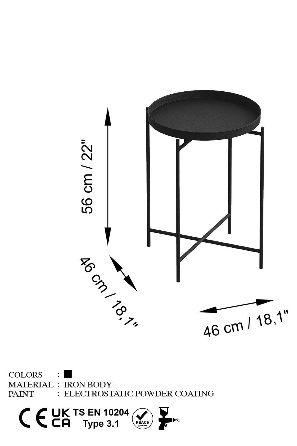 Shb-007 Dekoratif Metal Sehpa - 5