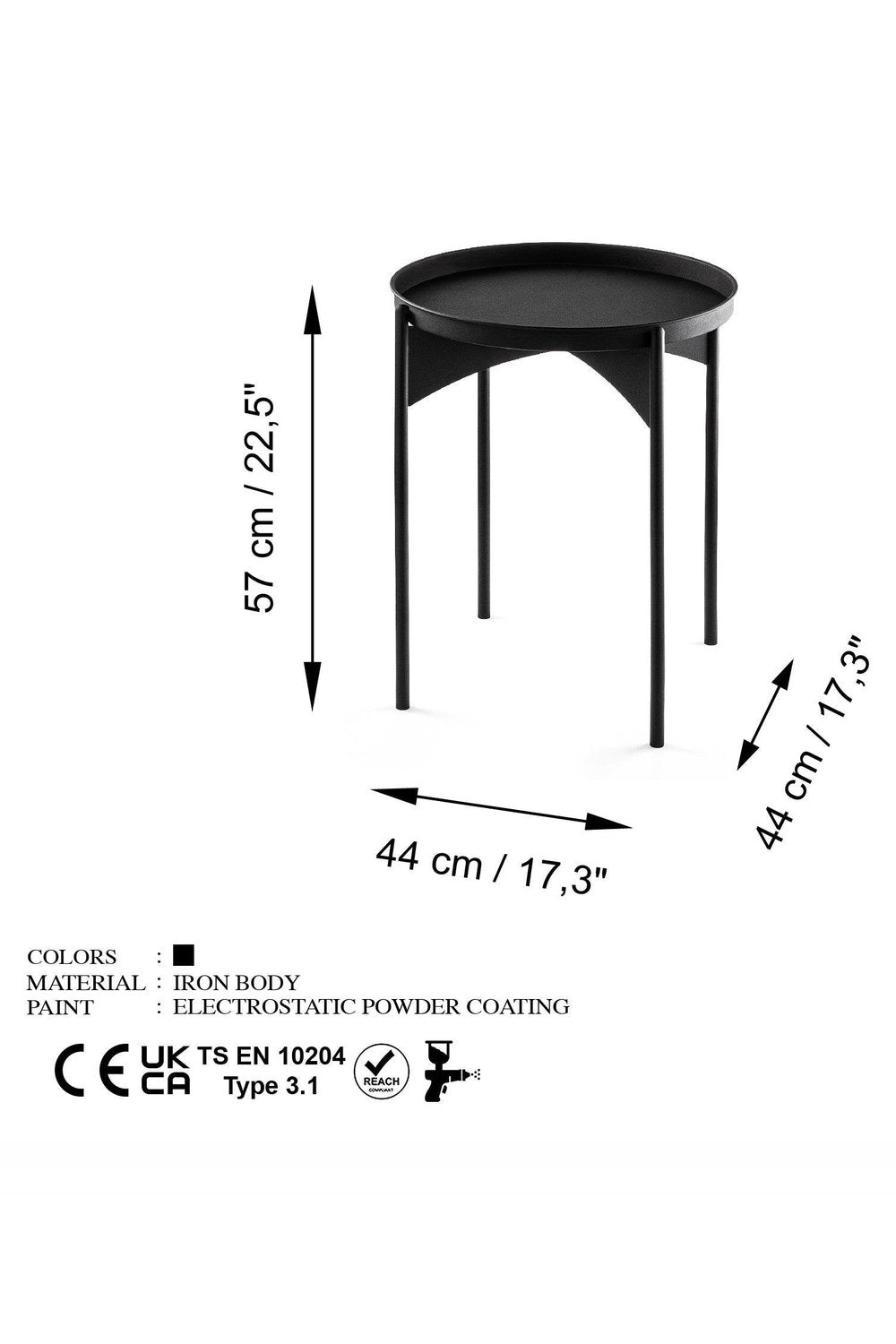 Shb-002-A Dekoratif Metal Sehpa - 5