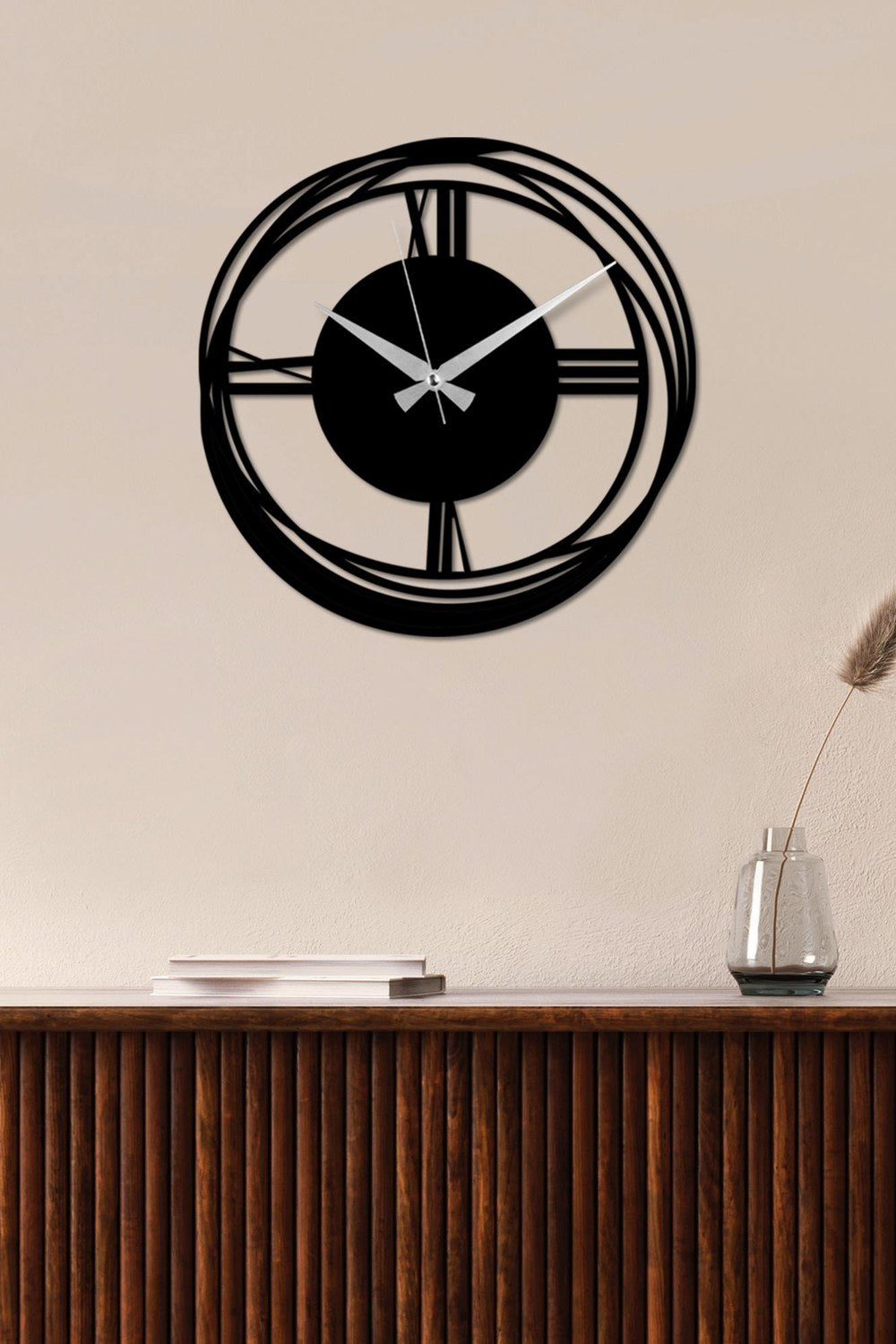 Watch-074 Dekoratif Metal Duvar Saati - 0