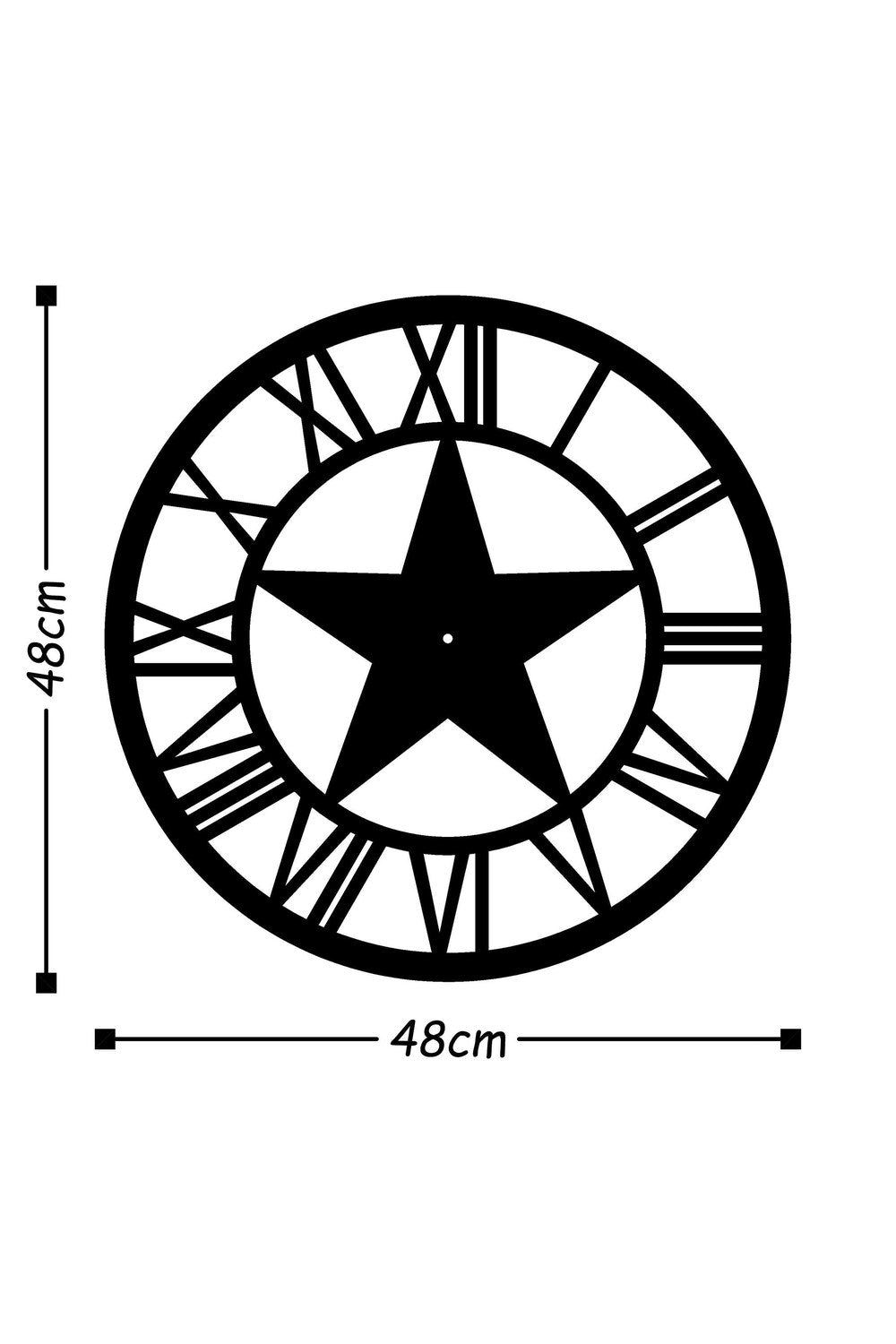 Watch-028 Dekoratif Metal Duvar Saati - 2
