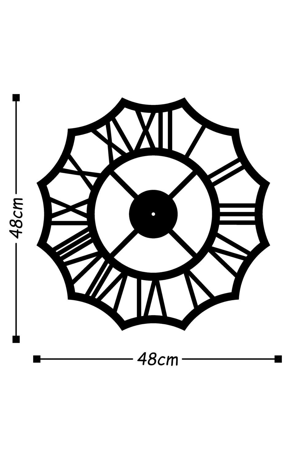 Watch-023-A Dekoratif Metal Duvar Saati - 2