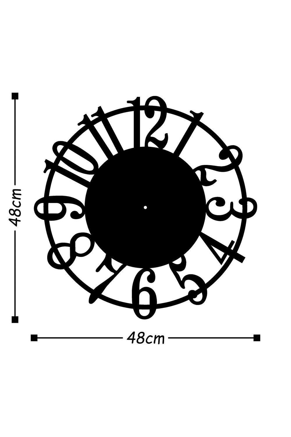 Watch-015-A Dekoratif Metal Duvar Saati - 2