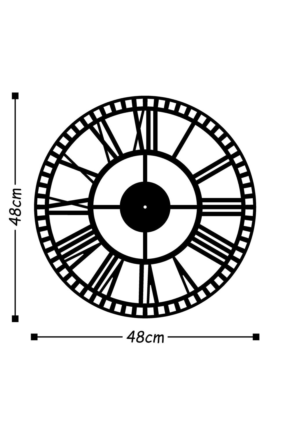 Watch-010-A Dekoratif Metal Duvar Saati - 2