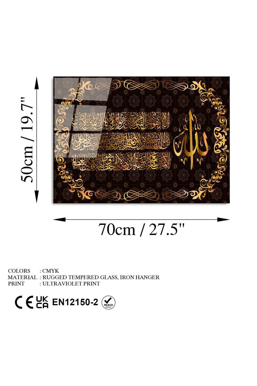 Uv-476 Baskılı Cam Dikdörtgen Duvar Tablosu - 7