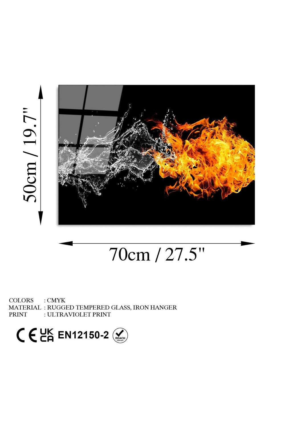 Uv-443 Baskılı Cam Dikdörtgen Duvar Tablosu - 7