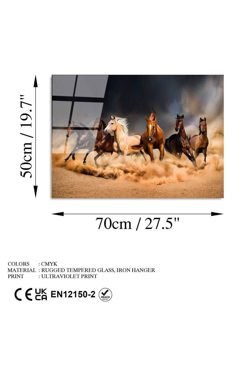 Uv-274 Baskılı Cam Dikdörtgen Duvar Tablosu - 7