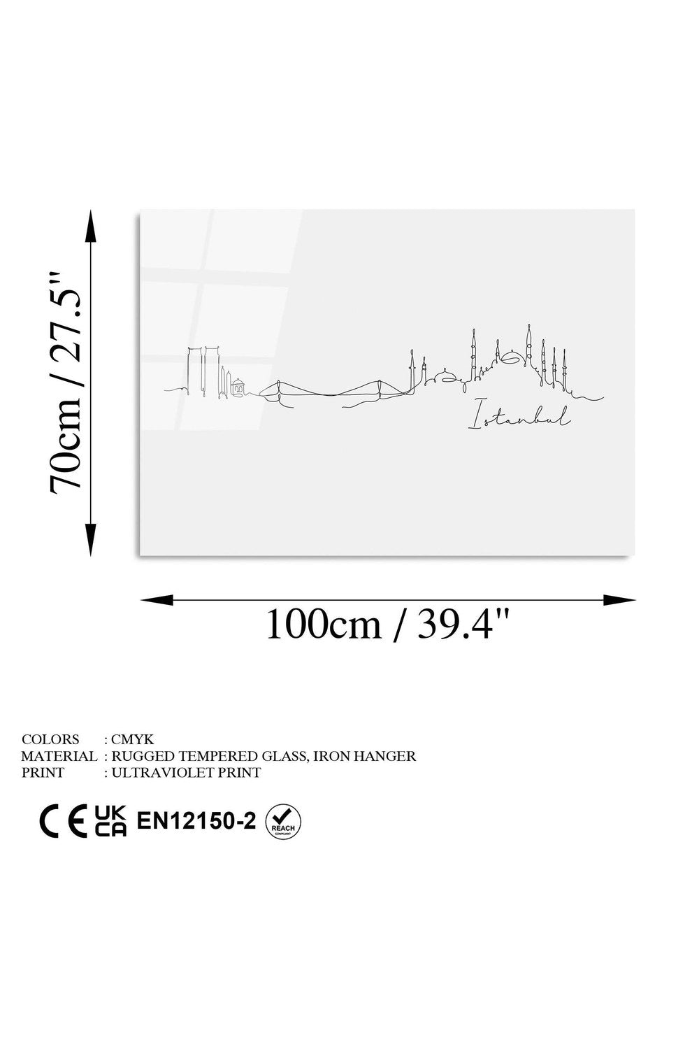 Uv-252 Baskılı Cam Dikdörtgen Duvar Tablosu - 7