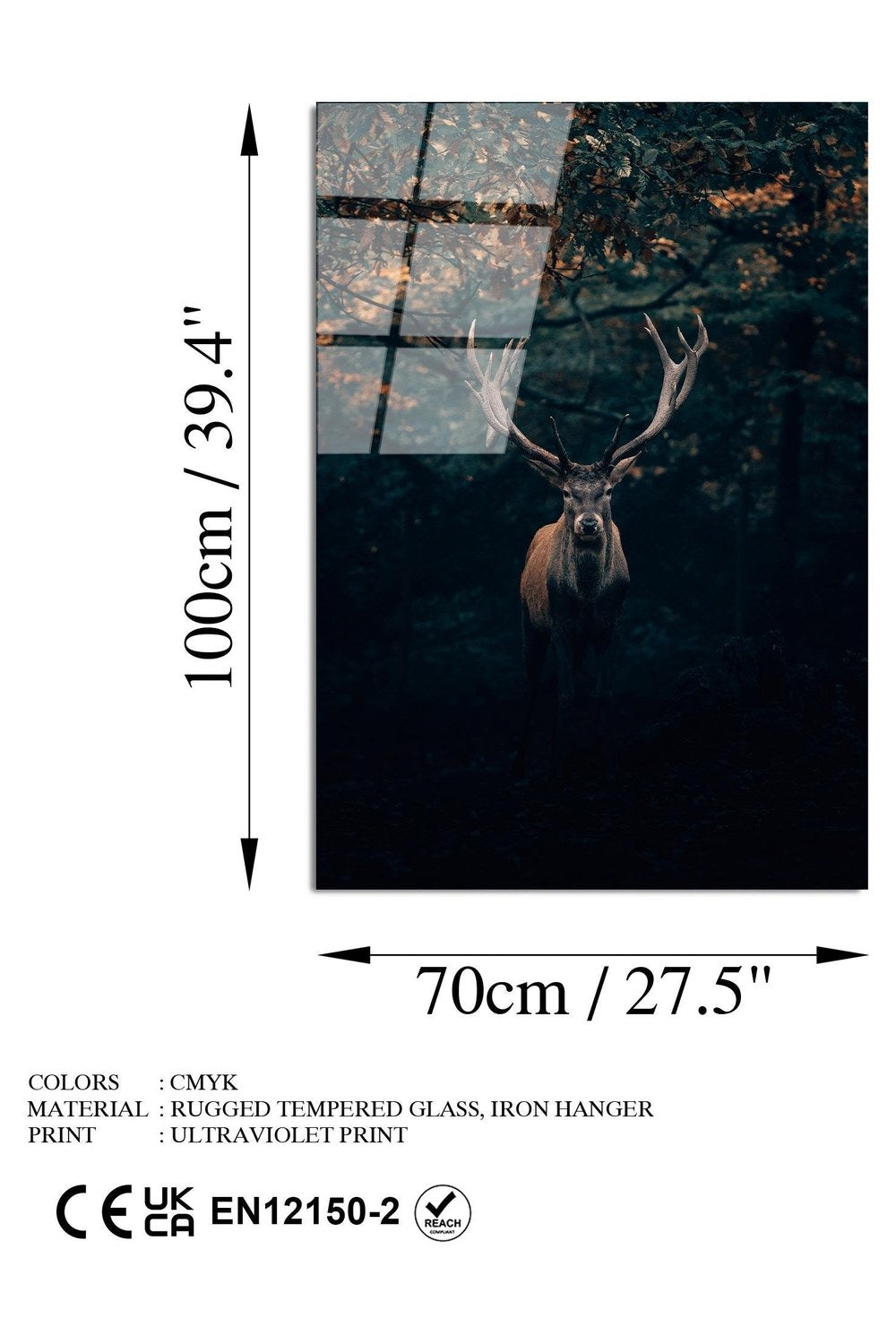 Uv-157 Baskılı Cam Dikdörtgen Duvar Tablosu - 7