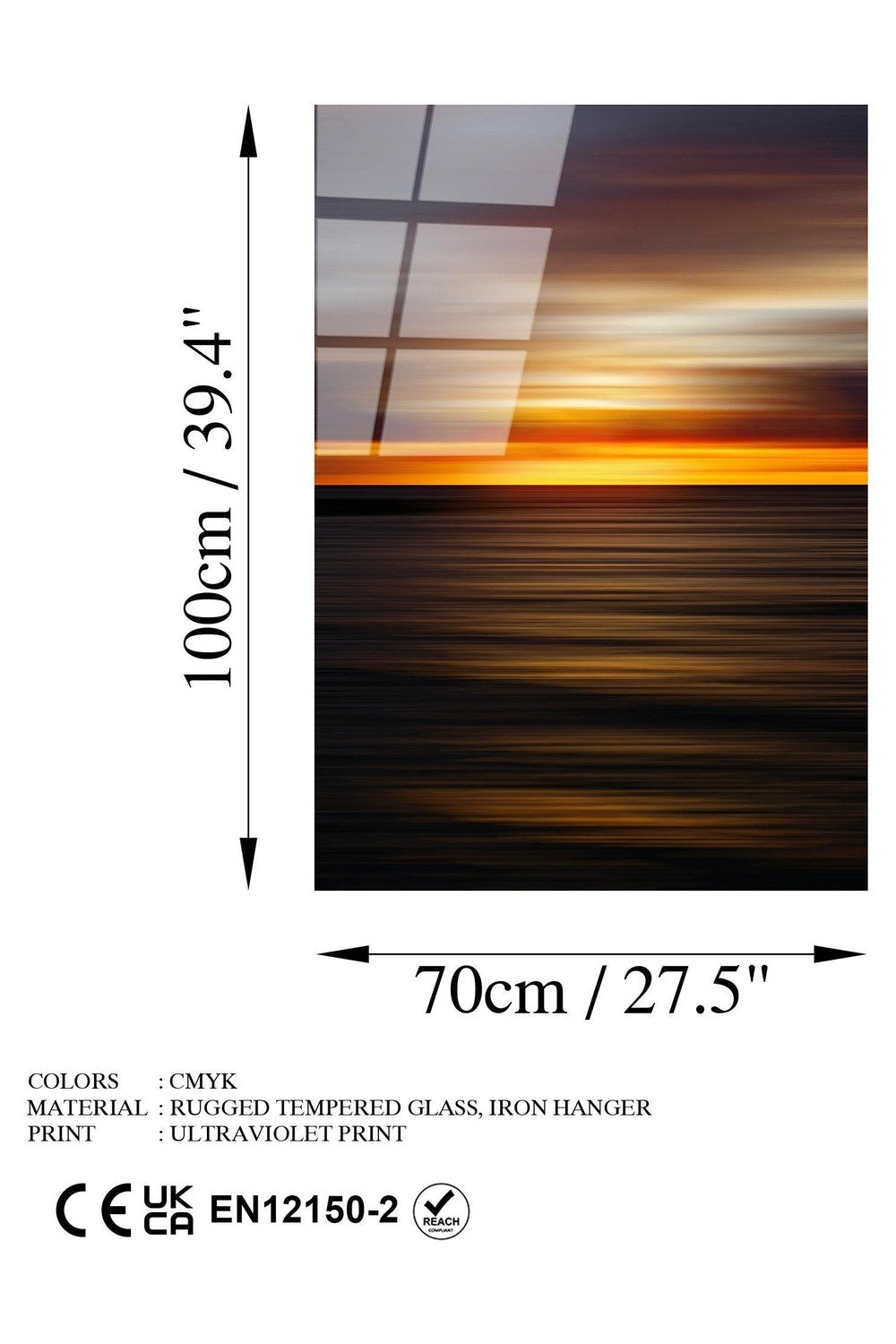 Uv-139 Baskılı Cam Dikdörtgen Duvar Tablosu - 7