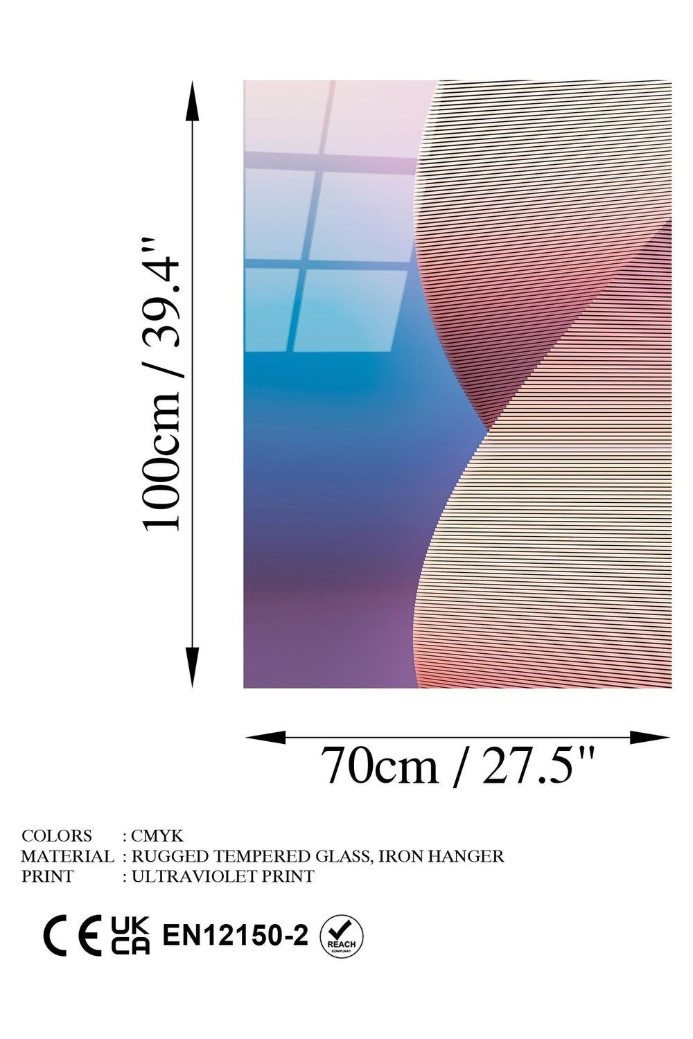 Uv-128 Baskılı Cam Dikdörtgen Duvar Tablosu - 7